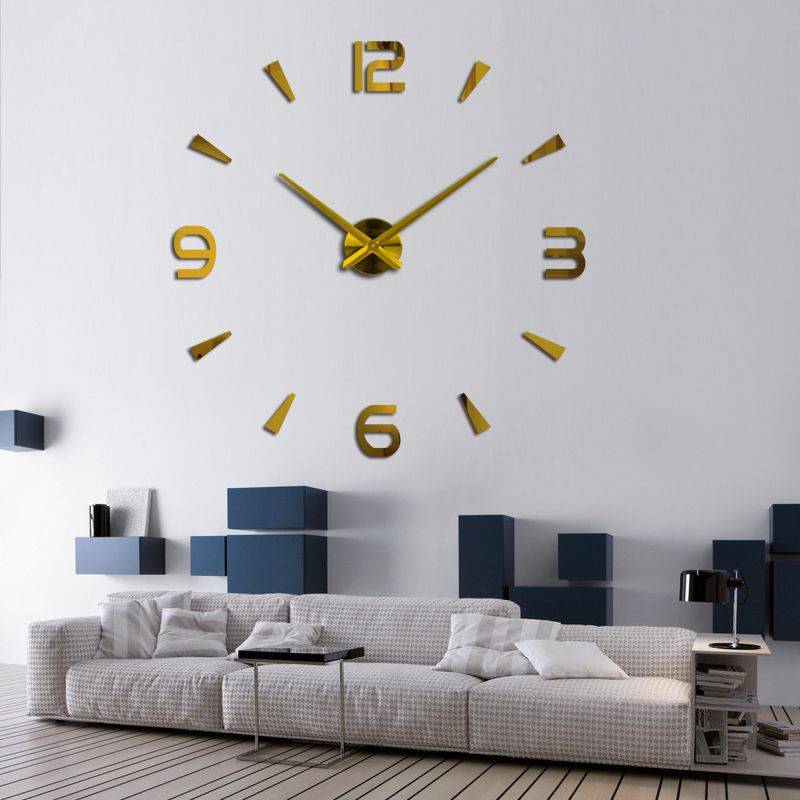 Oversized Wall Clock – Sticker Decorative Clocks
