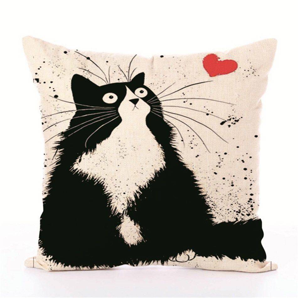 Sofa Pillows Cat Style Cushion