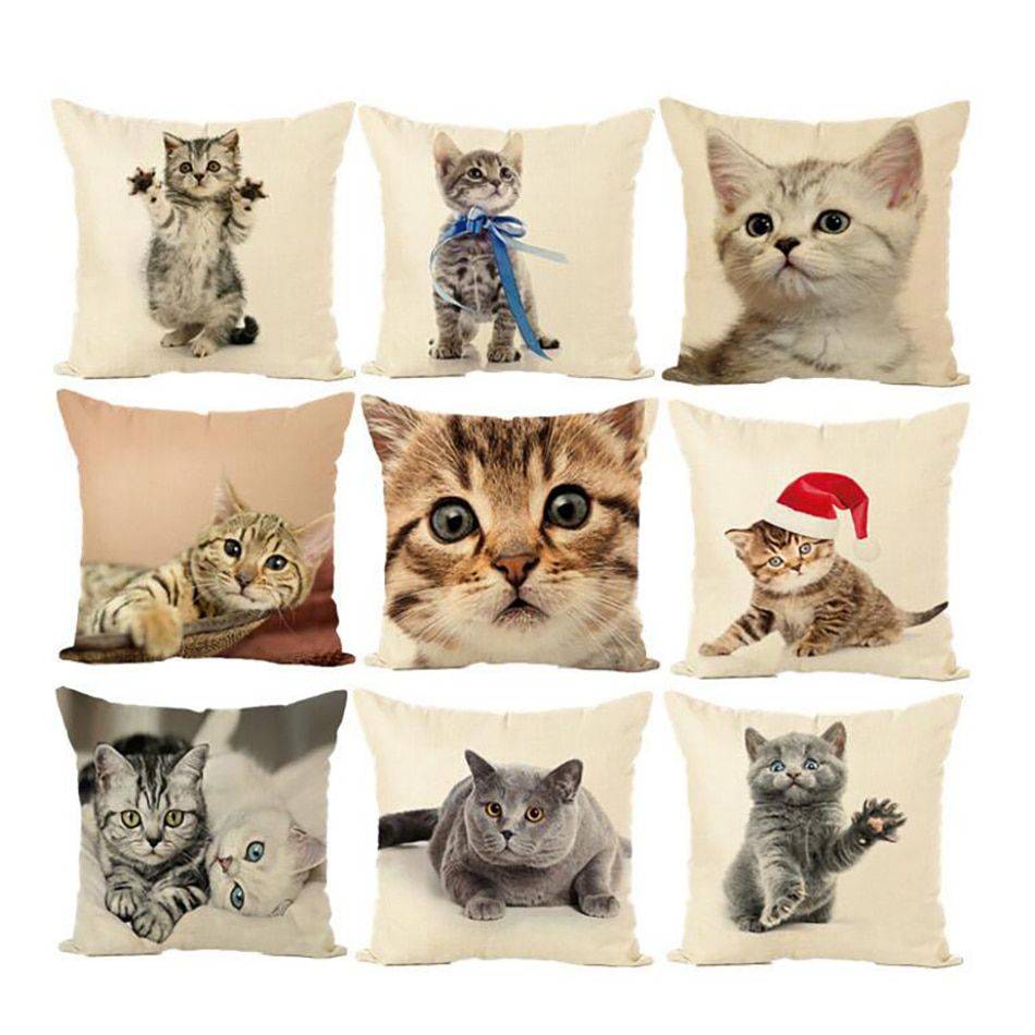 Sofa Pillows Cat Style Cushion