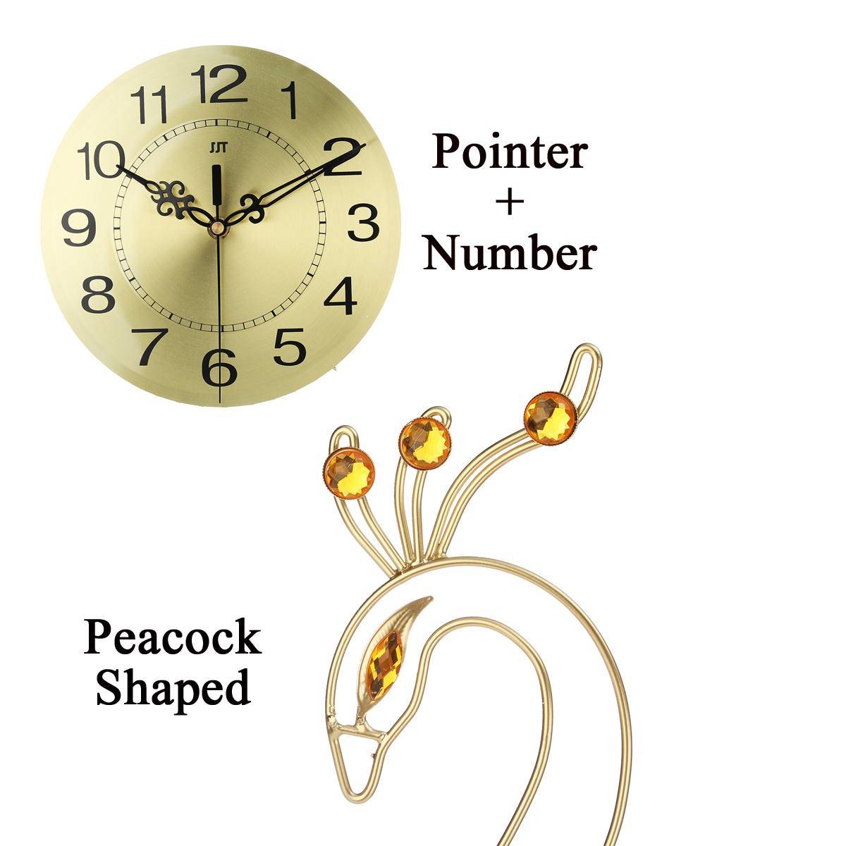 Large Gold Plastic Peacock Feather Wall Clock – DIY Clocks Ideas