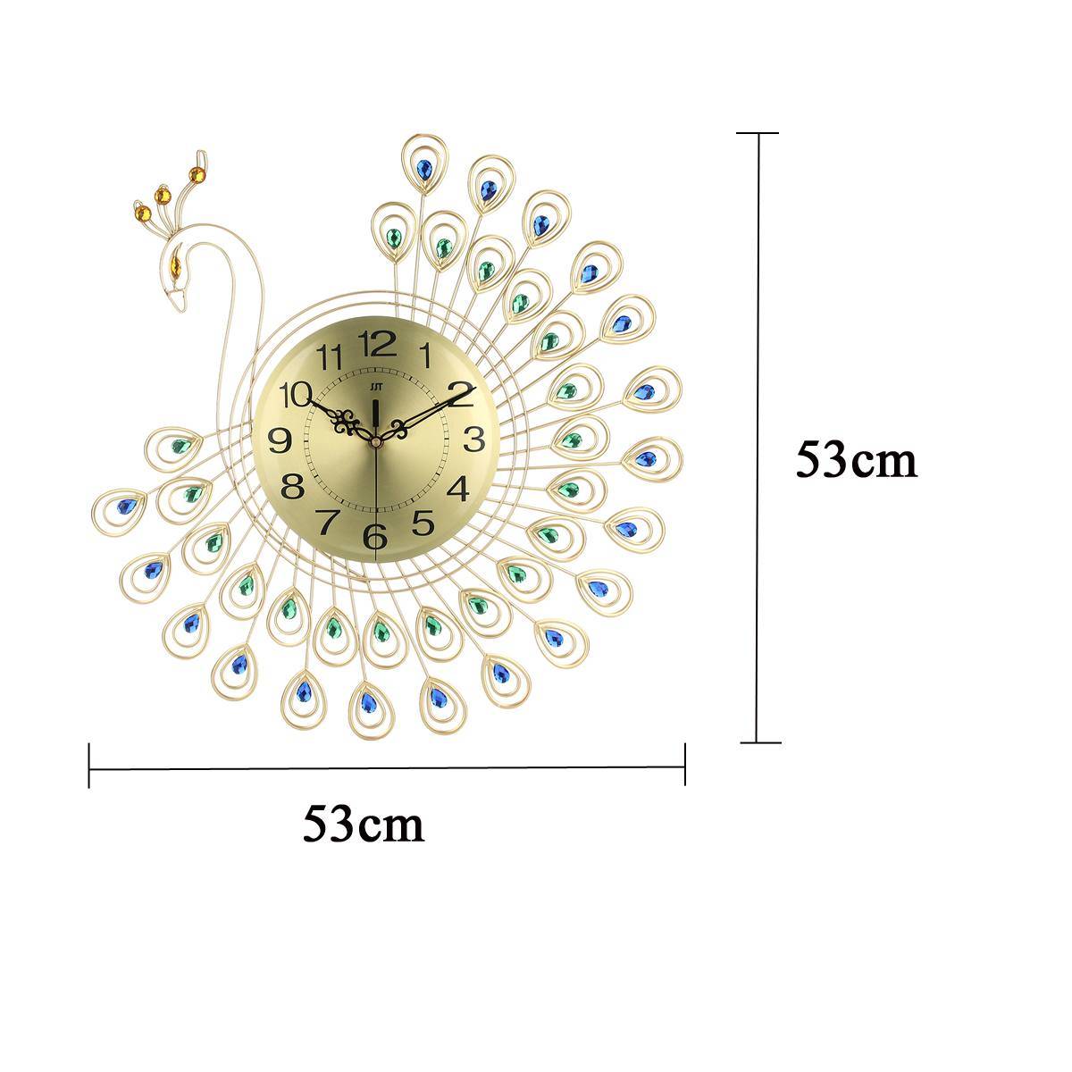 Large Gold Plastic Peacock Feather Wall Clock – DIY Clocks Ideas