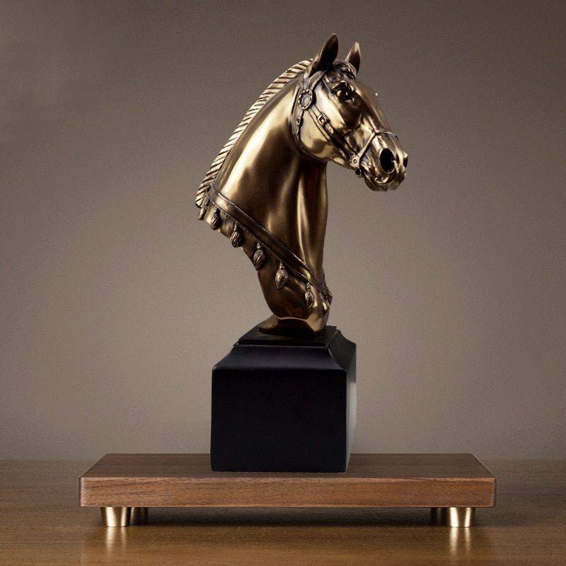 Modern Resin Horse Head Statue For Living Room – Home Decoration Accessories