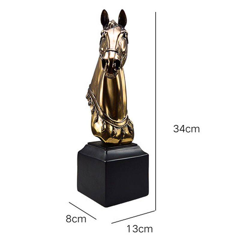 Modern Resin Horse Head Statue For Living Room – Home Decoration Accessories