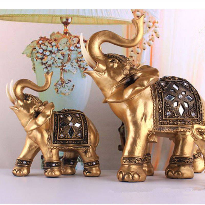 Elephant Statue For Home Decor – Resin – Good Luck, Gift Ideas For Friend – Animal Statues