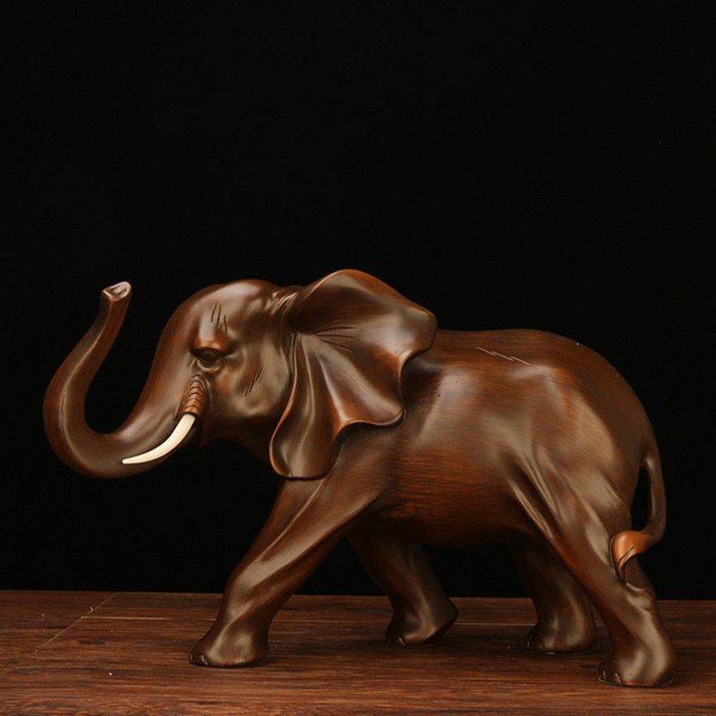 Small Resin Elephant Figurine For Good Luck – Statue Decor For The Home