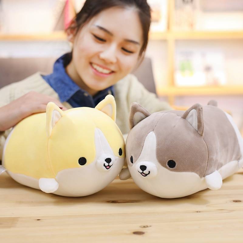 30/45/60cm Cute Corgi Dog Plush Toy Stuffed Soft Animal Cartoon Pillow Lovely Christmas Gift for Kids Kawaii Valentine Present