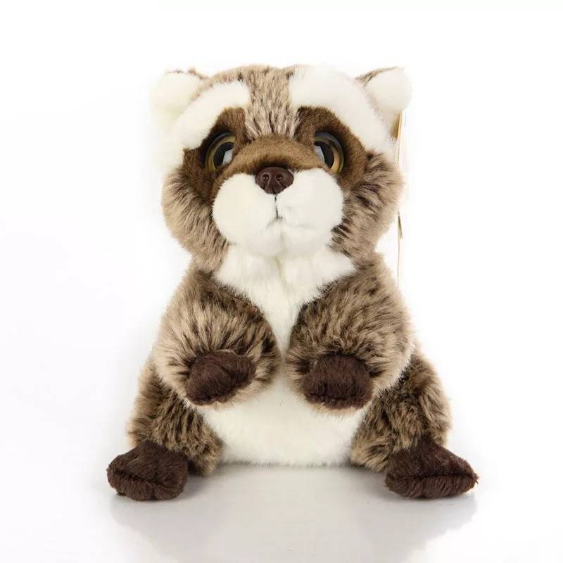 Free Shipping 18CM Lovely Small Racoon Plush Toys Dolls Stuffed Animal Toys For Children Kids Toys Christmas & Birthday Gifts