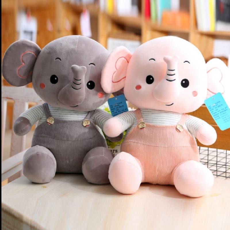 25cm Lovely Elephant Plush Animal Toys Kids Soft Stuffed Elephant Doll Toys Baby Appease Toys Children Birthday Gifts