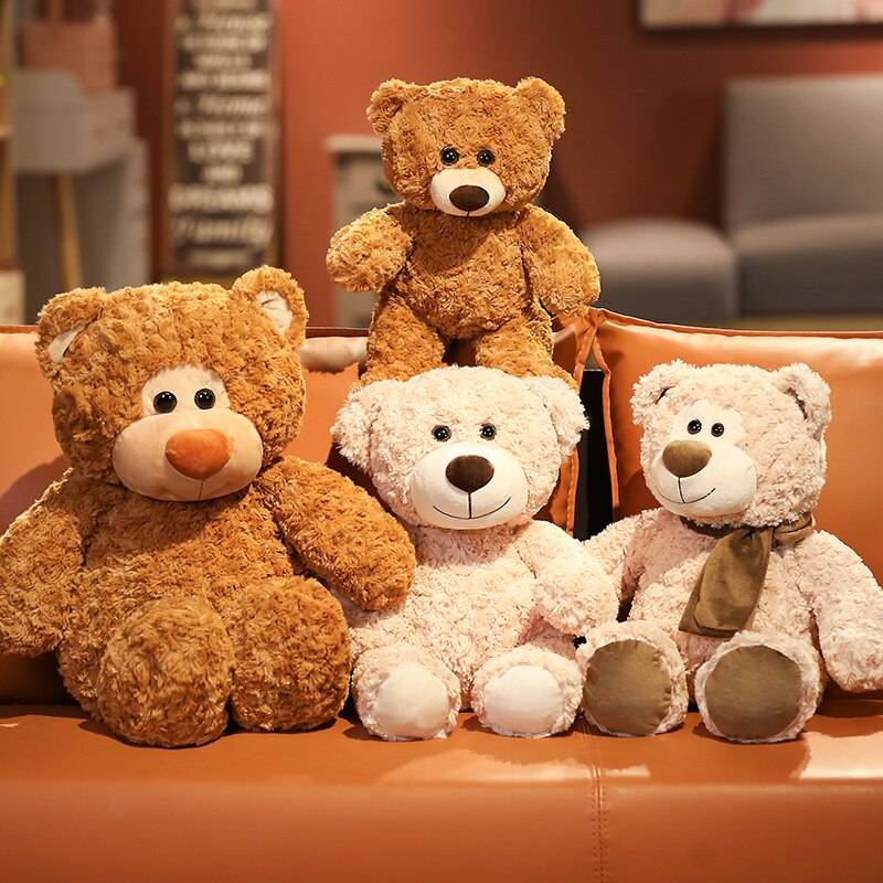 Cuddly Bear Plushie Giant Stuffed Animals Scaf Stitchie Teddy Bear Soft Samll Toys Baby Companion Doll Birthday Gifts For Girls