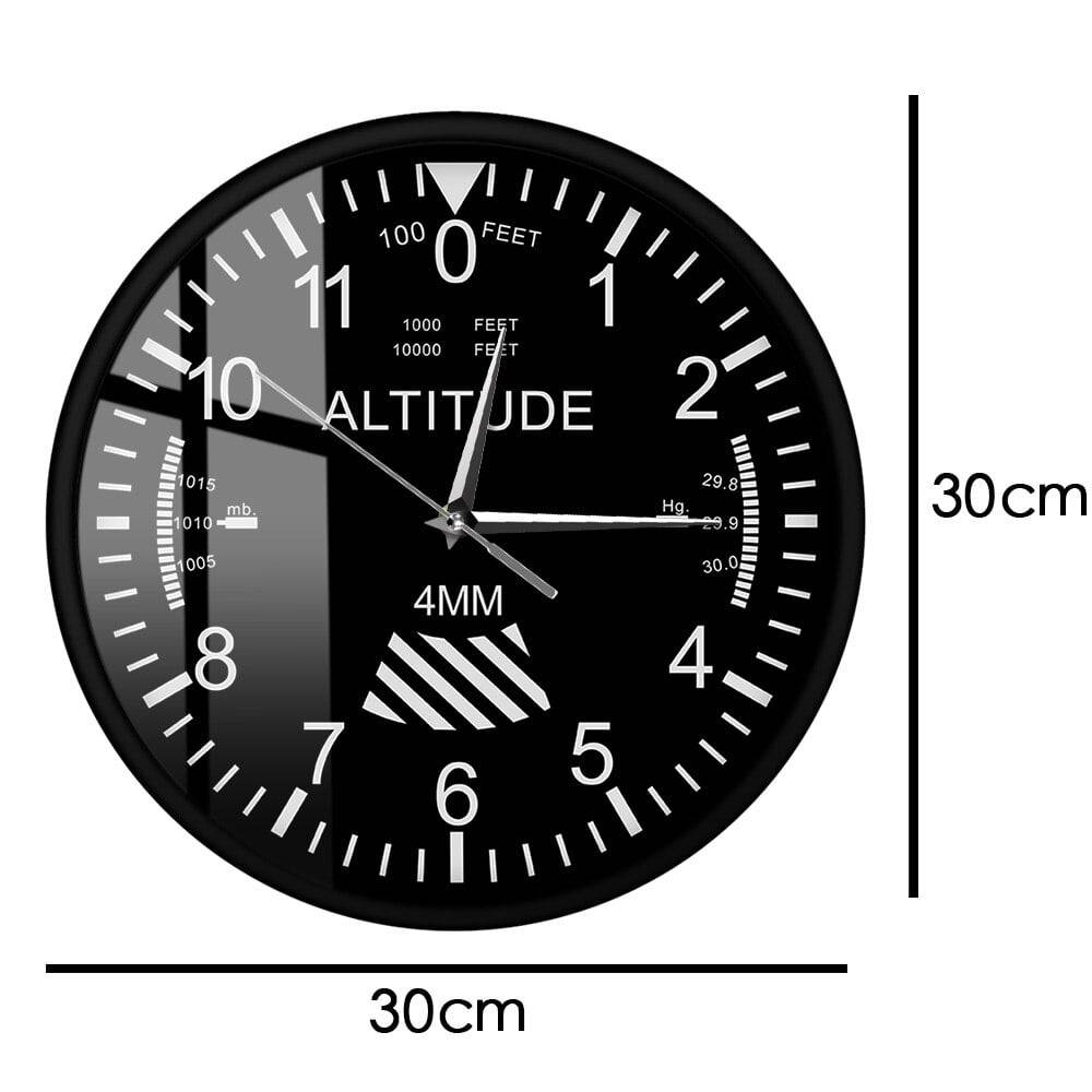 Altimeter Wall Clock Tracking Pilot Airplane Altitude Measurement Modern Wall Watch Classic