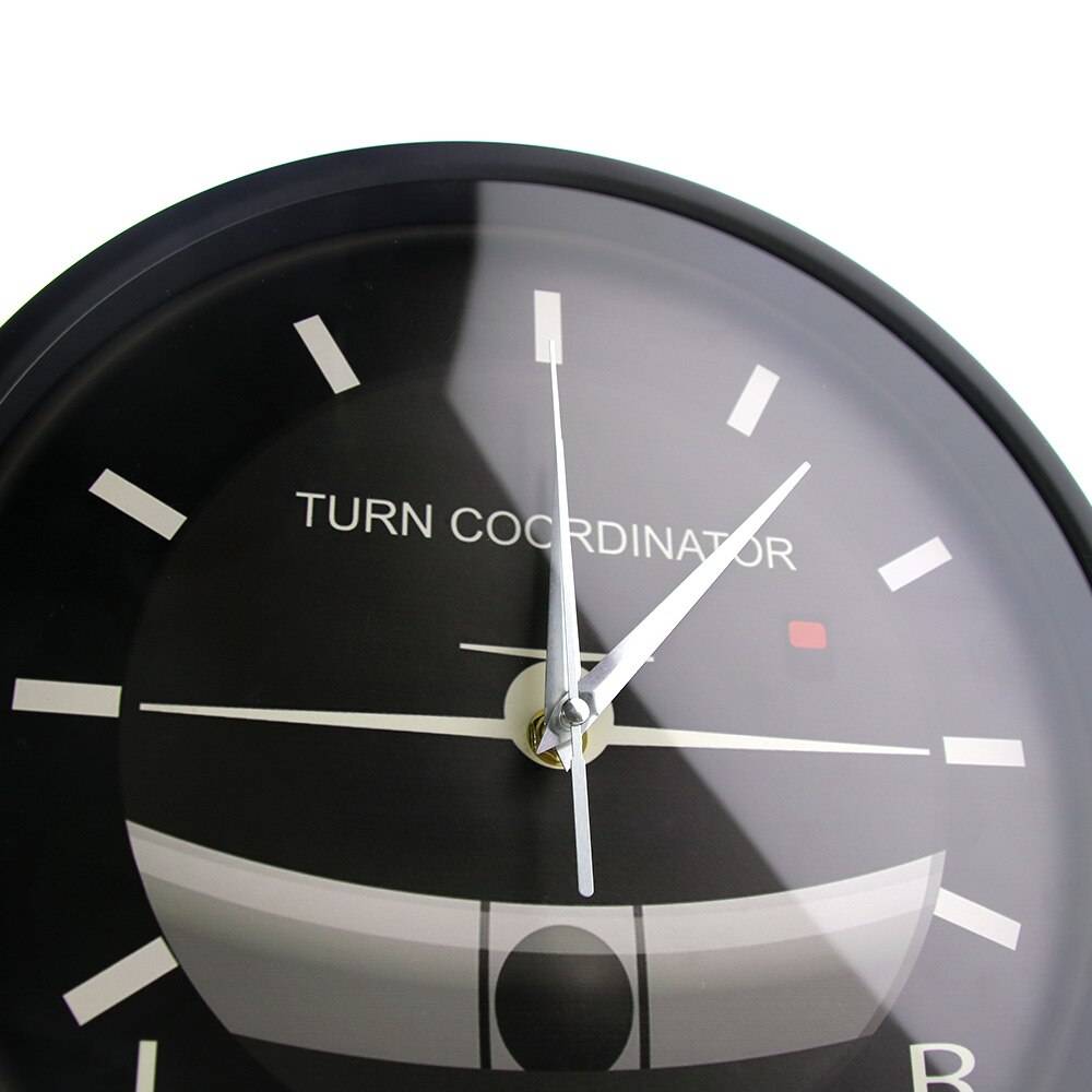Aviation Classic Silent Non Ticking Wall Clock Aircraft Cockpit Style Face Wall Clock Airplane Instrument Timepiece Pilots Gift