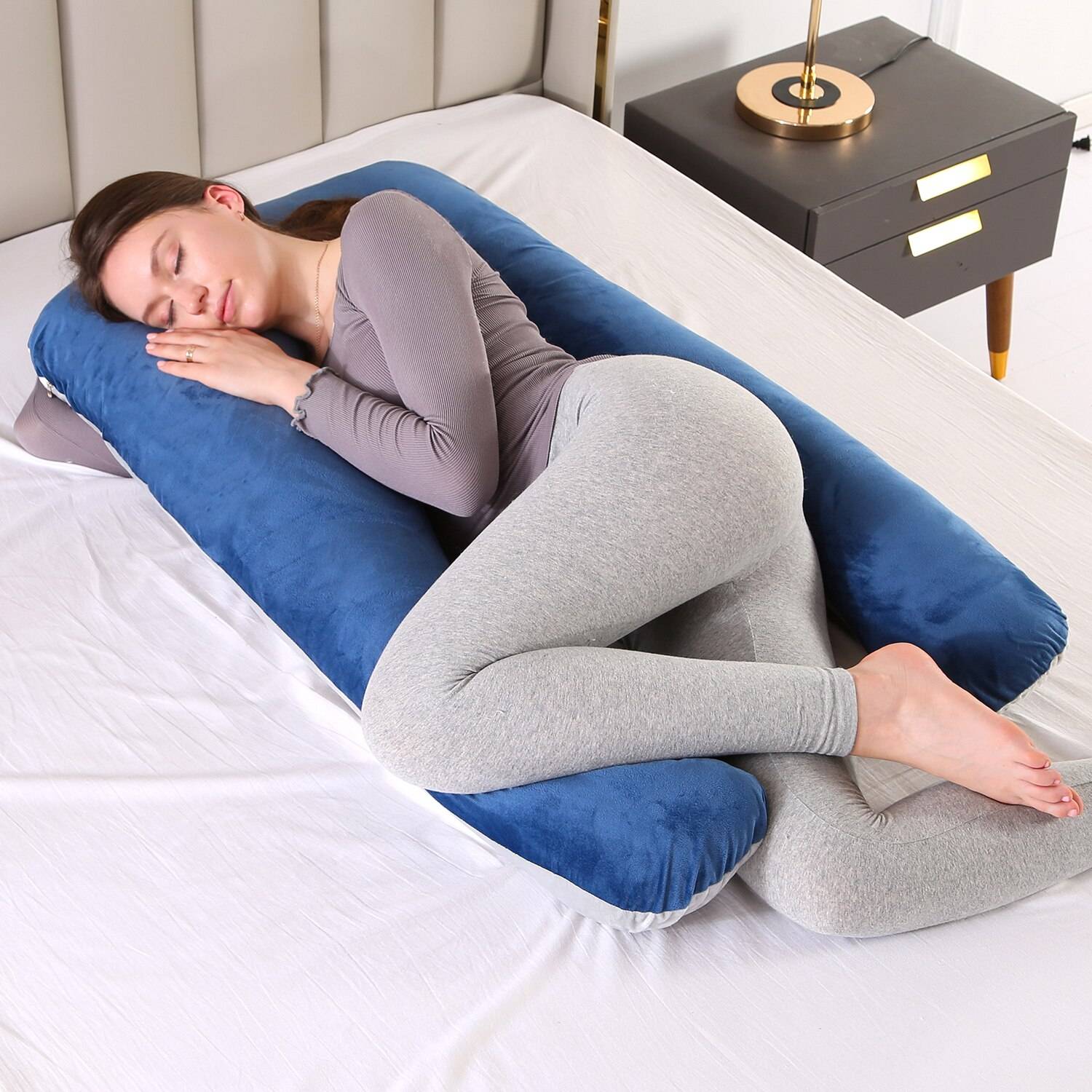 Pregnancy Pillow Bedding Full Body Pillow Comfortable U-Shape Cushion Long Side Sleeping Support Pillows