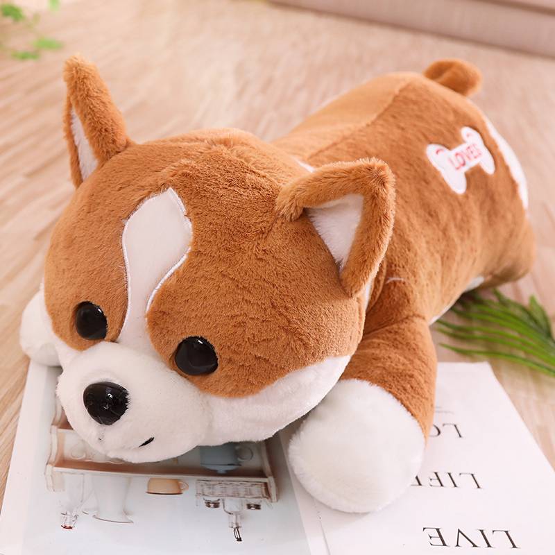 Corgi Dog Plush Toy Stuffed Soft Animal Shiba Inu Chai Pillow Cartoon Christmas Gift For Kids