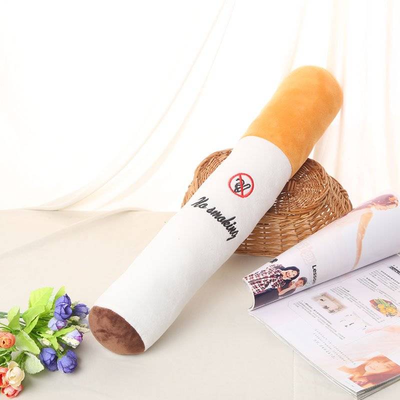 Smoking Cylindrical Sleeping Cigarette Pillow Simulation Plush Toys Fashion Birthday Gift
