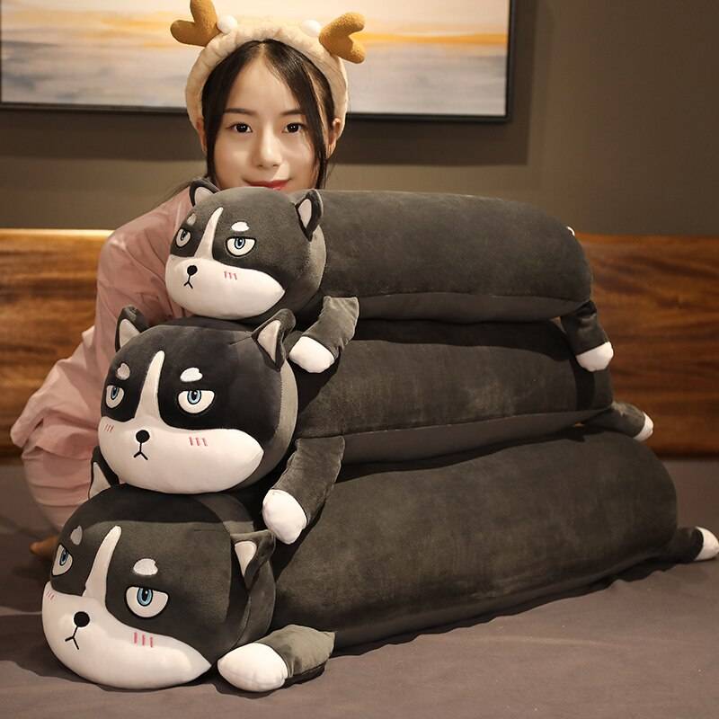 Cartoon Animals Plush Sleep Pillow Stuffed Dinosaur Husky Dog Shiba Inu Hamster Cattle Plush Toys