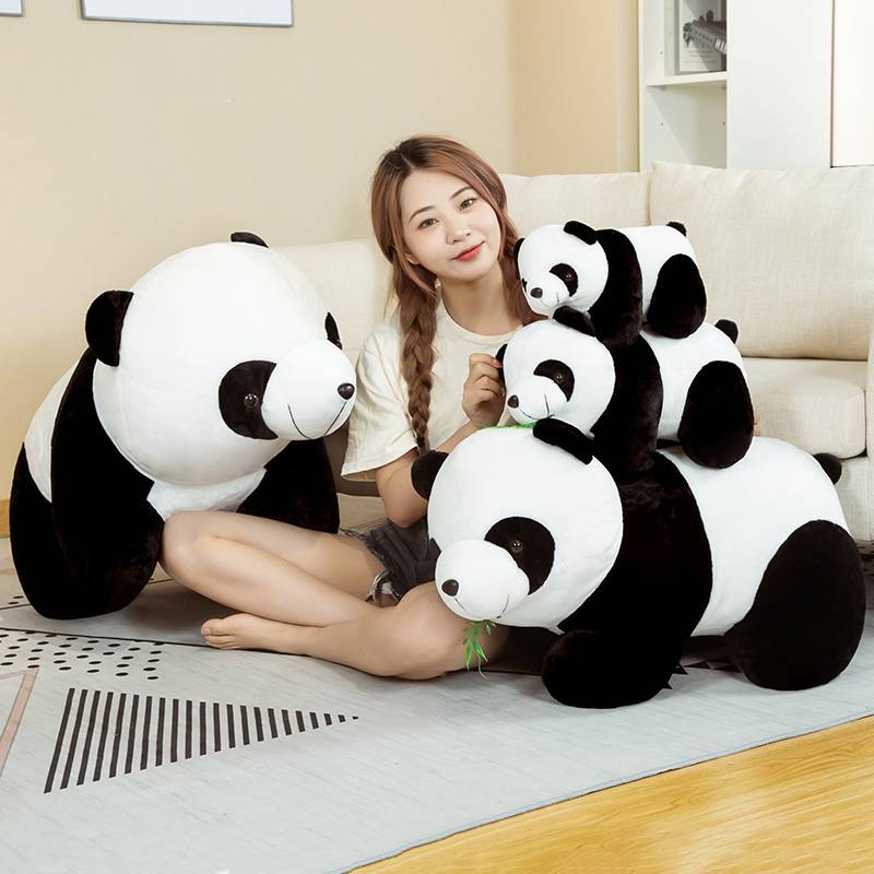 Bamboo Leaves Panda Plush Toys Cute Stuffed Soft Animal Chinese National Treasure Panda For Children