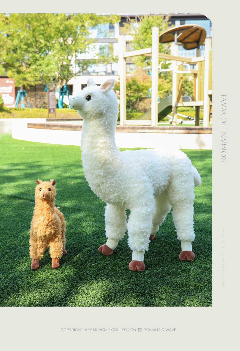 Alpaca Plush Doll Cute Standing Australian Alpacasso Stuffed Soft Llama Toys For Children