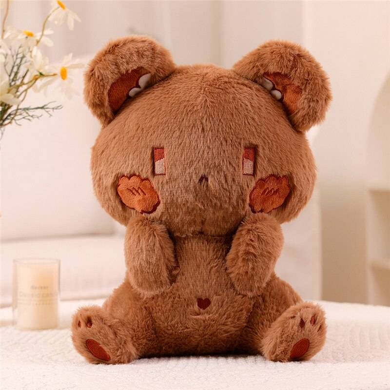 Bears Plush Toy Lovely Sitting Animal Bear Plush Pillow Stuffed for Creative Birthday Gift Dolls