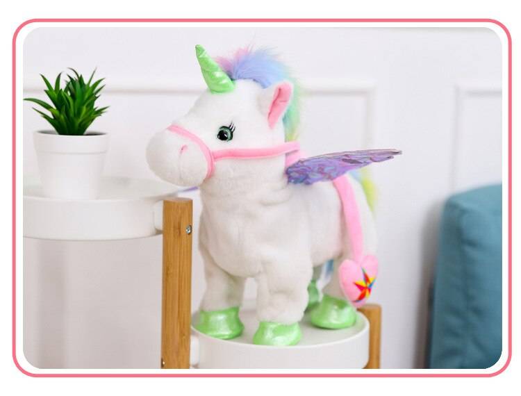 Electric Walking Unicorn Plush Toy Stuffed Animal Toy Electronic Music Unicorn Toy For Children