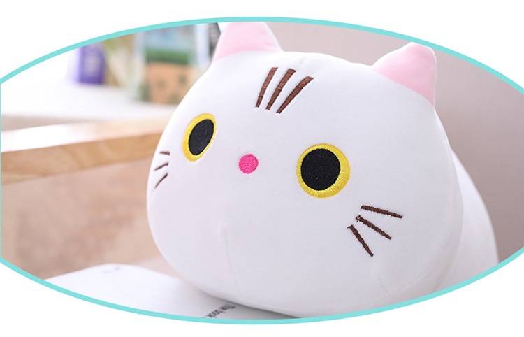 Soft Cat Plush Pillow Sofa Cushion Plush Toy Stuffed Cartoon Animal Doll Girls Lovely Gift