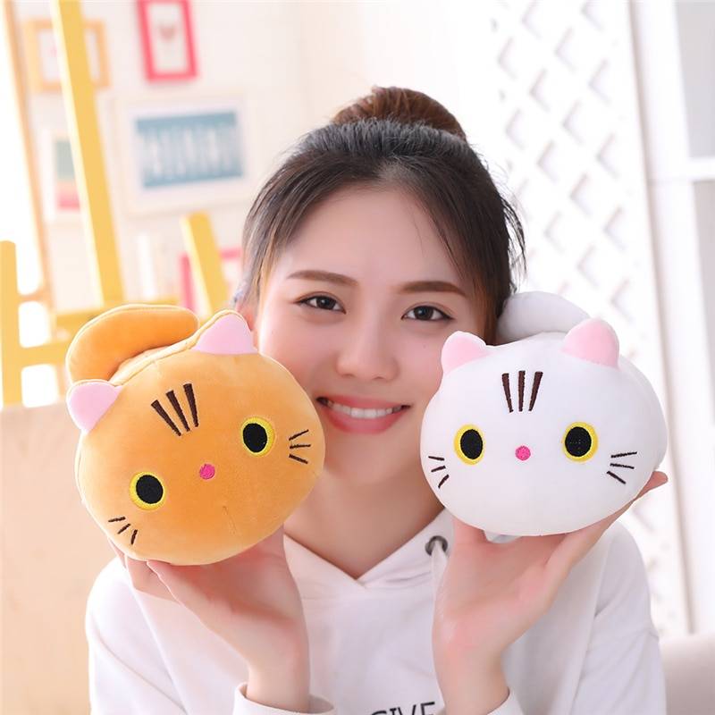 Soft Cat Plush Pillow Sofa Cushion Plush Toy Stuffed Cartoon Animal Doll Girls Lovely Gift
