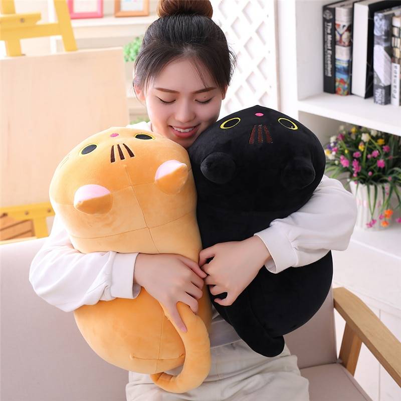 Soft Cat Plush Pillow Sofa Cushion Plush Toy Stuffed Cartoon Animal Doll Girls Lovely Gift